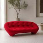 Canapea lounge Aero cu carcasă continuă – ambient contemporan de galerie generat