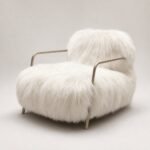 Fotoliu lounge Neve cu blană artificială – imagine principală generată