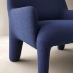 Detaliu generat al țesăturii indigo și al piciorului tapițat