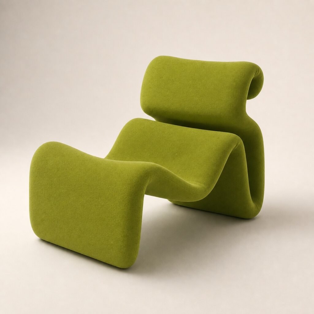 Fotoliu lounge Ribbon cu structură pliată – imagine principală generată