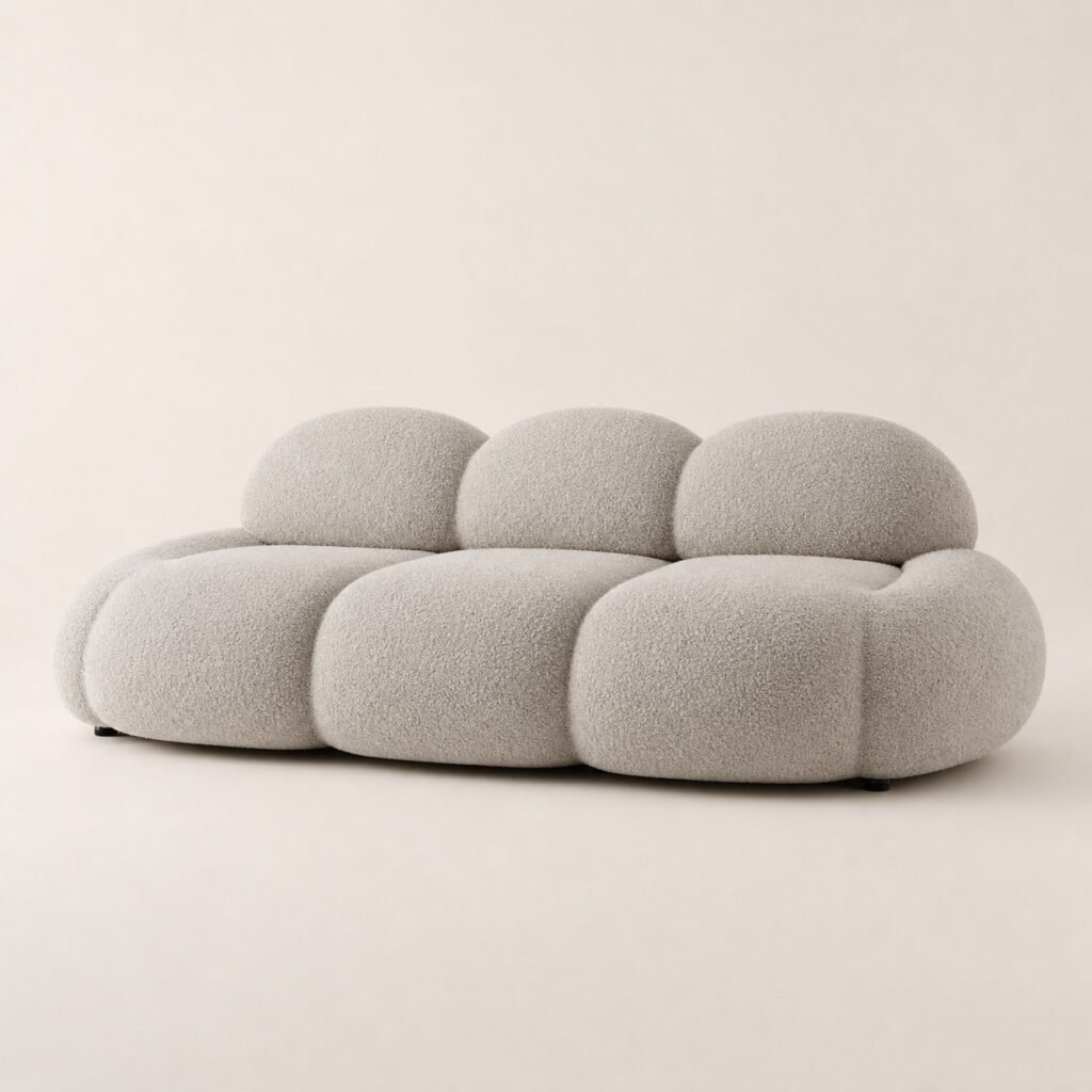 Canapea lounge Nube cu volume sculpturale – imagine principală generată