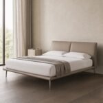 Pat tapițat Eosonno cu cadru suspendat, imagine ambientală generată