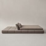 Pat modular Squaring cu platformă tip tatami, vedere laterală generată