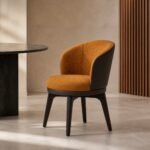 Scaun de dining tapițat Doyle, imagine ambientală generată