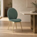 Scaun de dining tapițat Astrid, imagine ambientală generată