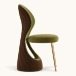 Scaun sculptural Elve Luxury, vedere laterală