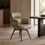 Scaun de dining tapițat Vivienne, imagine ambientală generată
