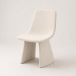 Scaun de dining sculptural Agea ivoire, imagine principală generată