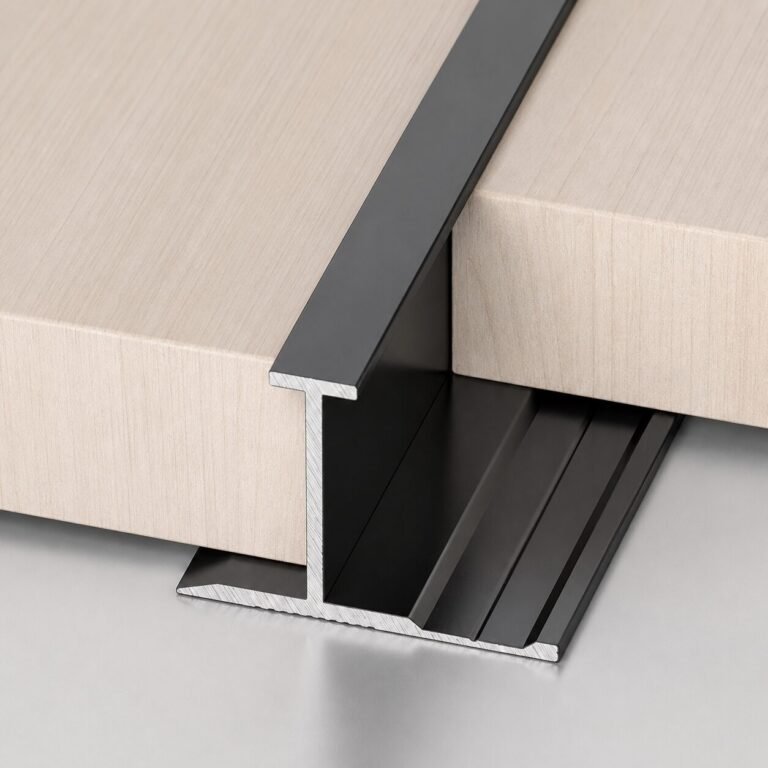Profil aluminiu negru simplu 8 cm - produs Dexin Construct