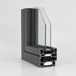 Detaliu constructiv de fereastră din aluminiu