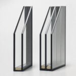 Detaliu de profil și vitraj pentru fereastră din aluminiu