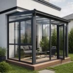 Terasă închisă cu tâmplărie din aluminiu