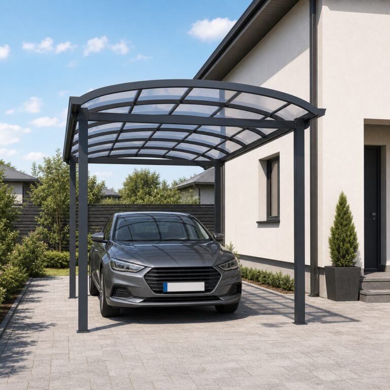 Carport din aluminiu pentru un autovehicul