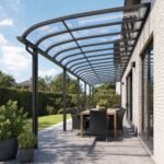 Copertină de terasă cu structură din aluminiu